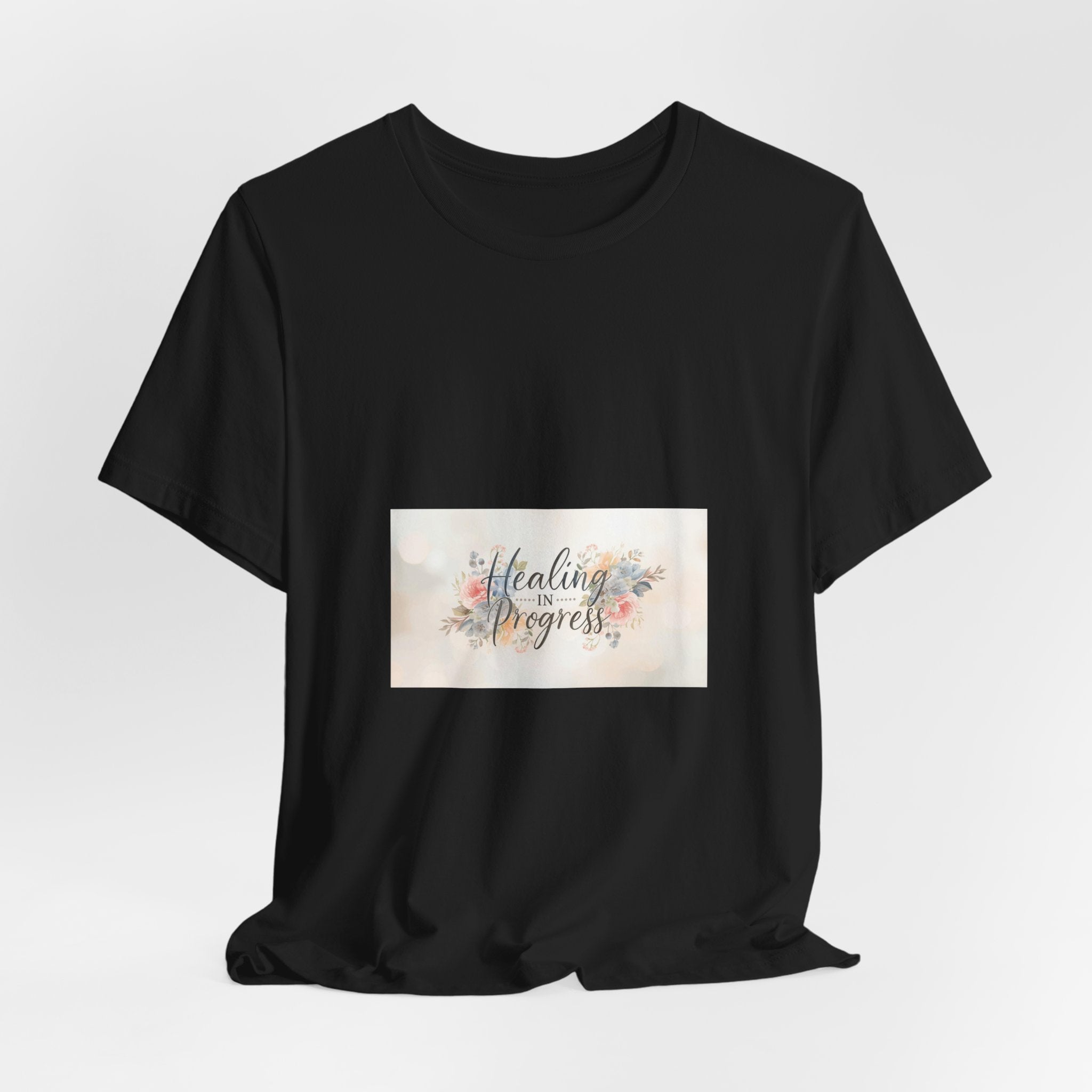 Healing in Progress Tee — Soft Floral Inspirational Shirt