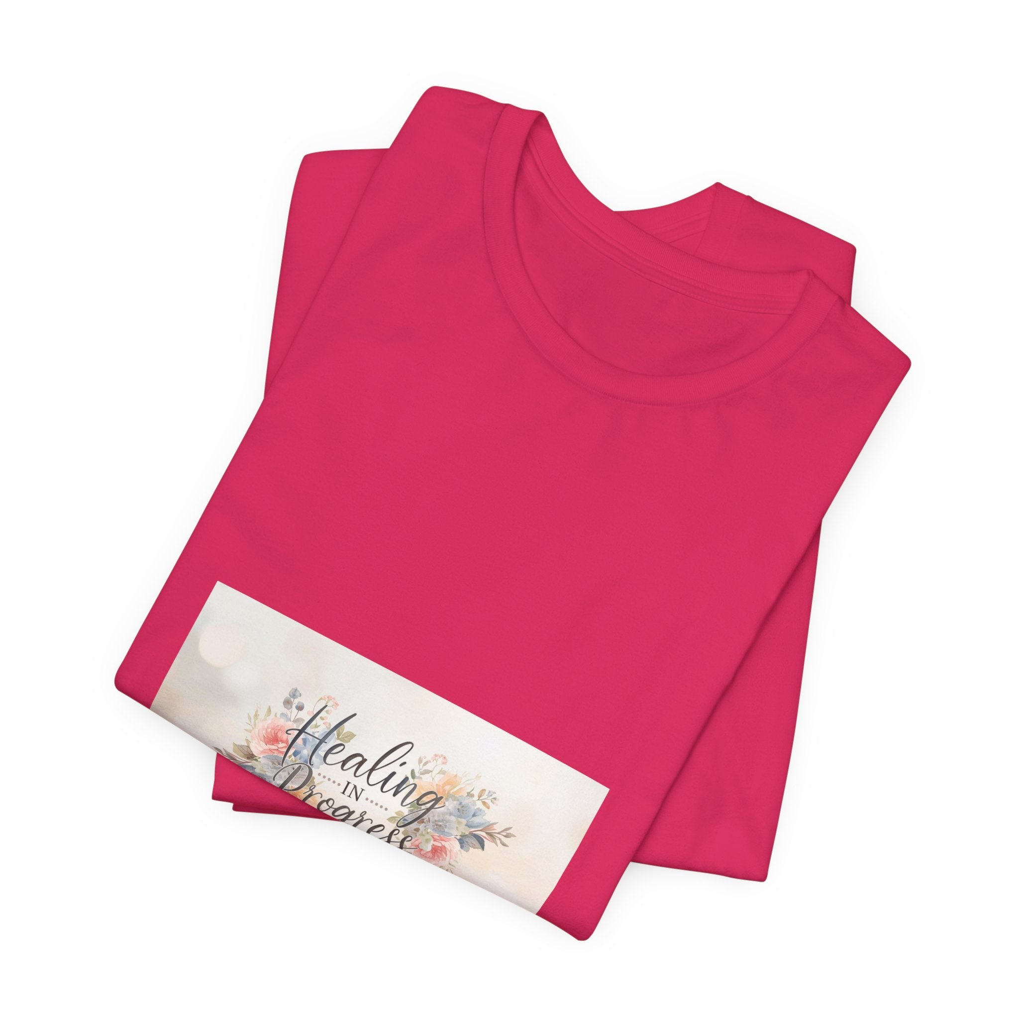 Healing in Progress Tee — Soft Floral Inspirational Shirt