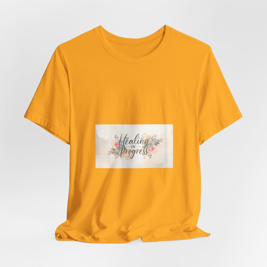 Healing in Progress Tee — Soft Floral Inspirational Shirt