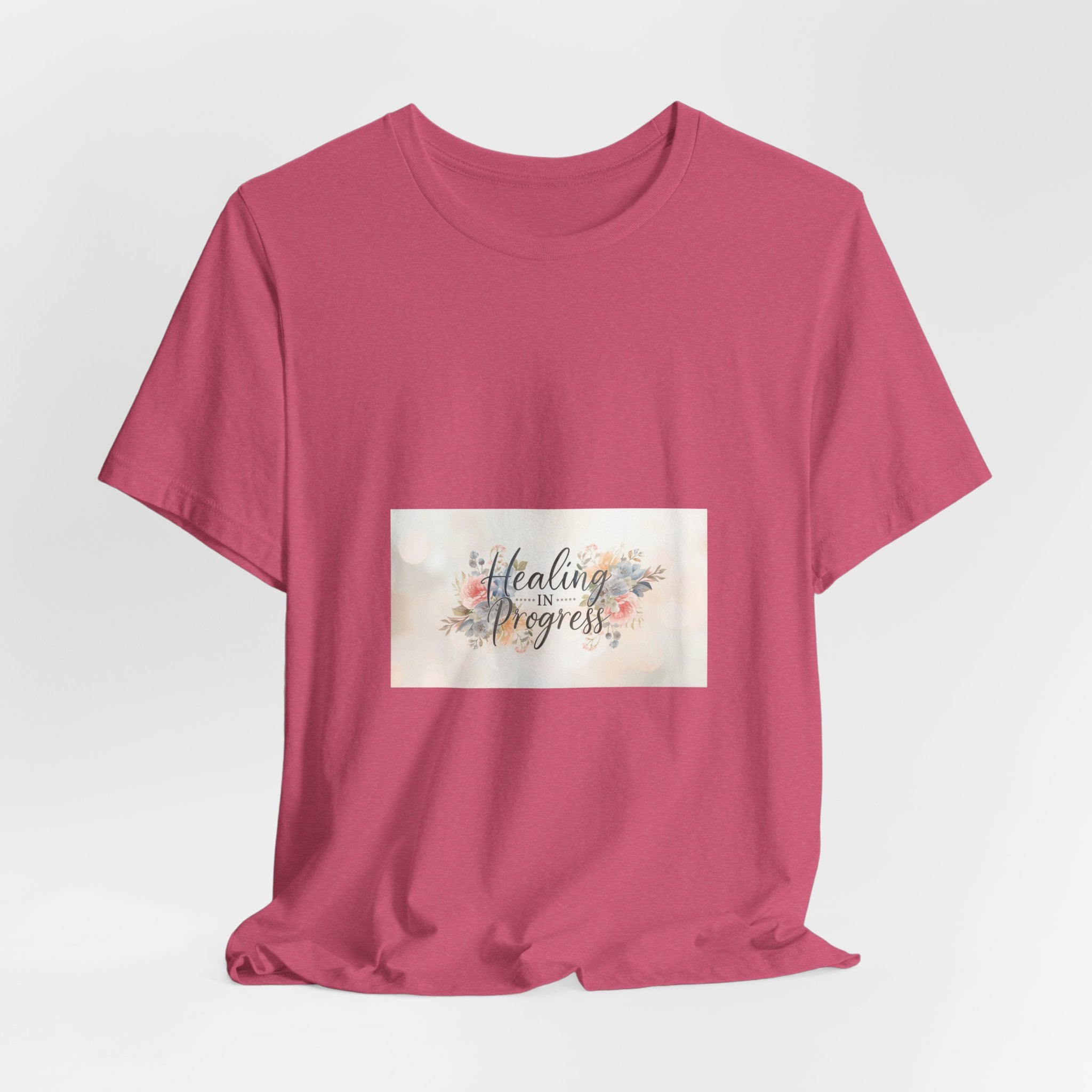 Healing in Progress Tee — Soft Floral Inspirational Shirt