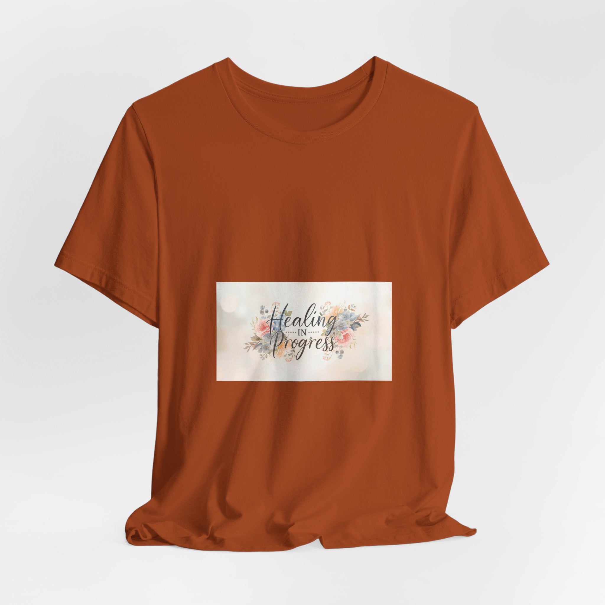 Healing in Progress Tee — Soft Floral Inspirational Shirt