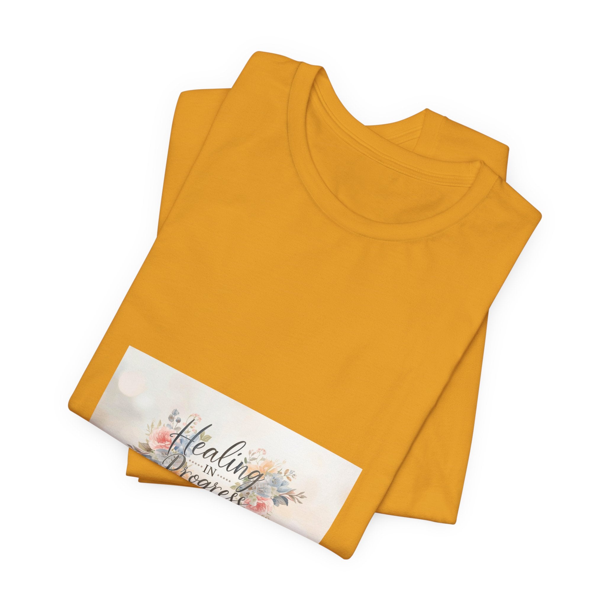 Healing in Progress Tee — Soft Floral Inspirational Shirt
