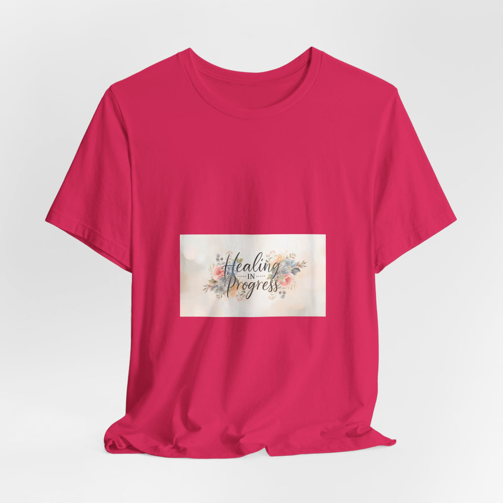 Healing in Progress Tee — Soft Floral Inspirational Shirt